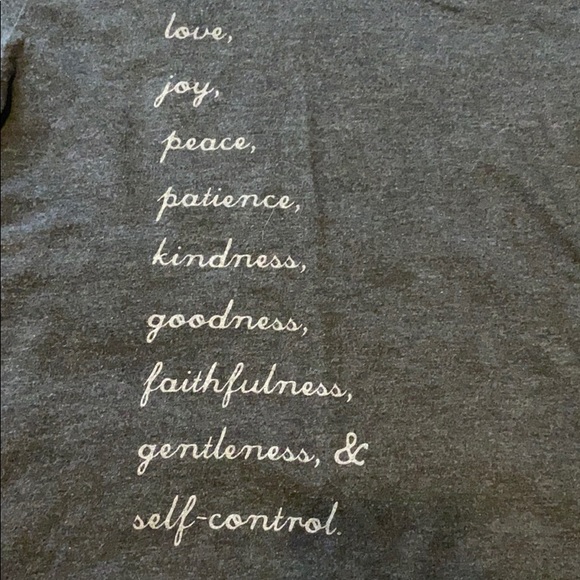 crazy cool threads fruits of the spirit grey top - Picture 2 of 3